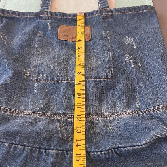 American Eagle Outfitters Denim Tote Bag NWOT - Picture 7 of 9